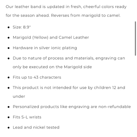 Keep Collective Marigold/Camel Leather Keeper - Picture 3 of 8